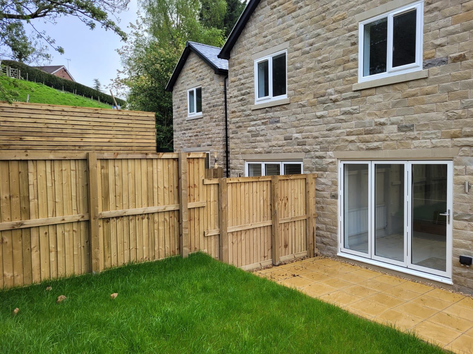 Completed rear extension and landscaped garden