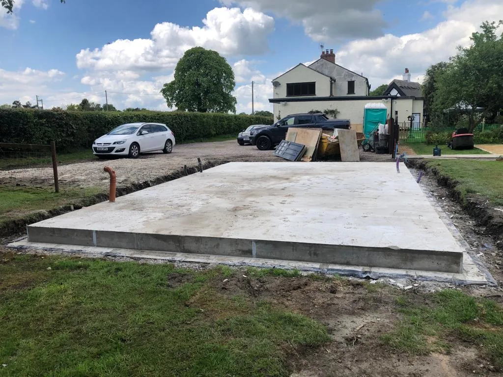 Groundworks construction site